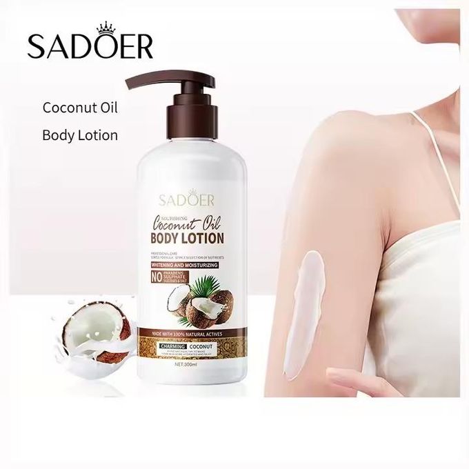 Sadooer Whitening And Moisturizing Nourish Repair Skin Fragrance Coconut Oil Body Lotion For Women 300ml
