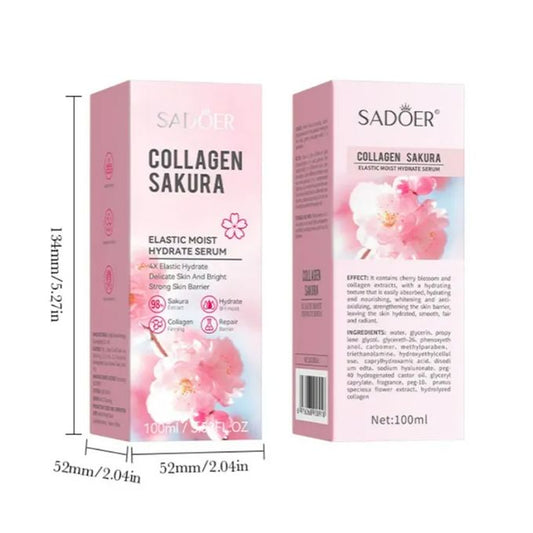 Sakura Collagen Elastic Moisturizing Essence For , anti-wrinkle serum, anti-aging facial serum, moisturizing serum, Sakura Essence, relieves skin...