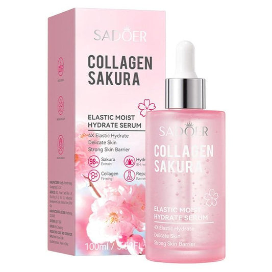 Sakura Collagen Elastic Moisturizing Essence For , anti-wrinkle serum, anti-aging facial serum, moisturizing serum, Sakura Essence, relieves skin...