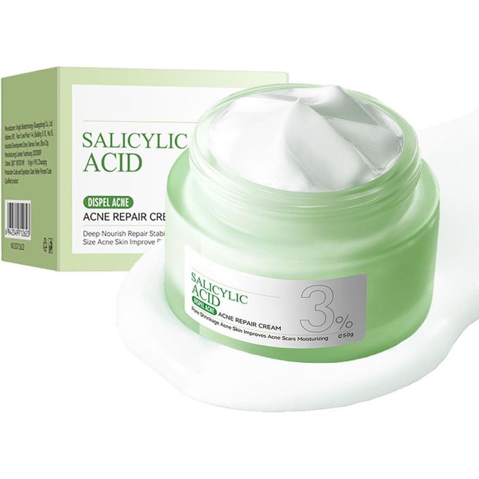 Salicylic Acid Acne Cream - 3% BHA Spot Cream For Acne - Blackhead Remover - Dark Spot Remover For Face - Scar Removal Cream - Moisturizing Face Cream