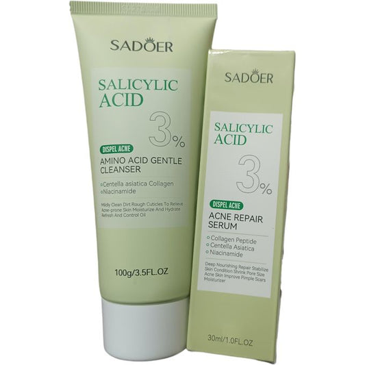 Salicylic Acid Gentle Cleanser + Acne Repair Serum Jm