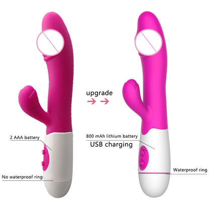 Women's Upgraded Vibrator Powerful G Spot Silicone Vaginal Vibrator Dildo Sex Toy