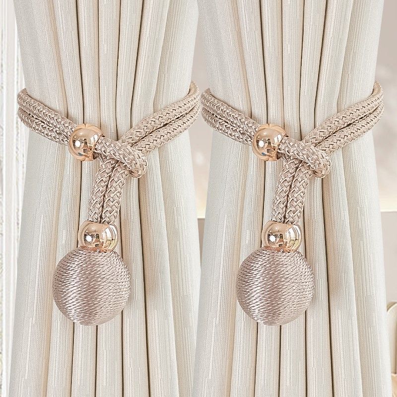 A Pair Adjustable Curtain Tiebacks Curtain Straps Light Luxury And Simple Tied With Ropes Tied With Gauze Curtains Fixed With Curtain Straps