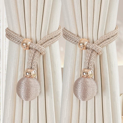 A Pair Adjustable Curtain Tiebacks Curtain Straps Light Luxury And Simple Tied With Ropes Tied With Gauze Curtains Fixed With Curtain Straps