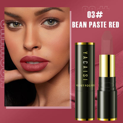 Hyaluronic Acid Velvet Lipstick Matte Plain Whitening Student Lipstick Non Staining Glass Non Fading Lip Gloss Matte Velvet Hyaluronic Acid Lipstick Waterproof Makeup