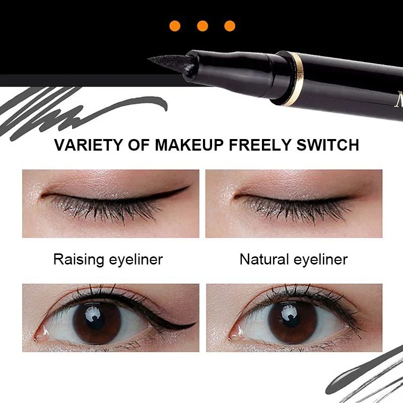 Eyeliner Pen Waterproof Long Lasting Eye Liner Pencil Quick Drying Not Bloom Natural Eyeliner Liquid Pen Cosmetic Tools Professional Makeup