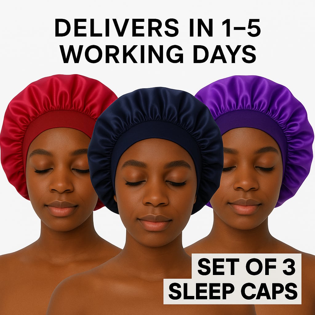 3 Pcs nightcap,Satin Headscarf Hat Sleeping Bonnet Curly Hair Wrap Silk Cap Fashion Wide Soft Elastic Springy Band Head Scarf Headwear Pure Color Night Sleep Hat Nightcap Head Cover