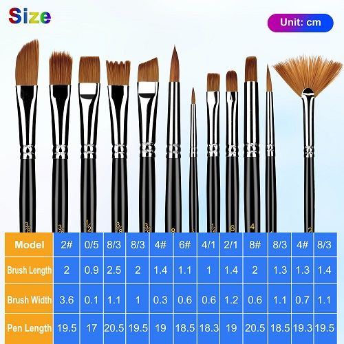 Paint Brushes Set, LEDream 18pcs Wooden Handles Artist Brushes with Art Brush Case for Oil Painting