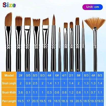 Paint Brushes Set, LEDream 18pcs Wooden Handles Artist Brushes with Art Brush Case for Oil Painting