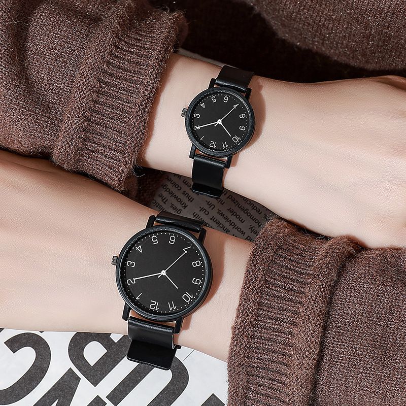 2 PCS/Set New Style Brand Versatile Fashion Simple Niche Fashion Student Men And Women Watch High-Looking Couple Watch