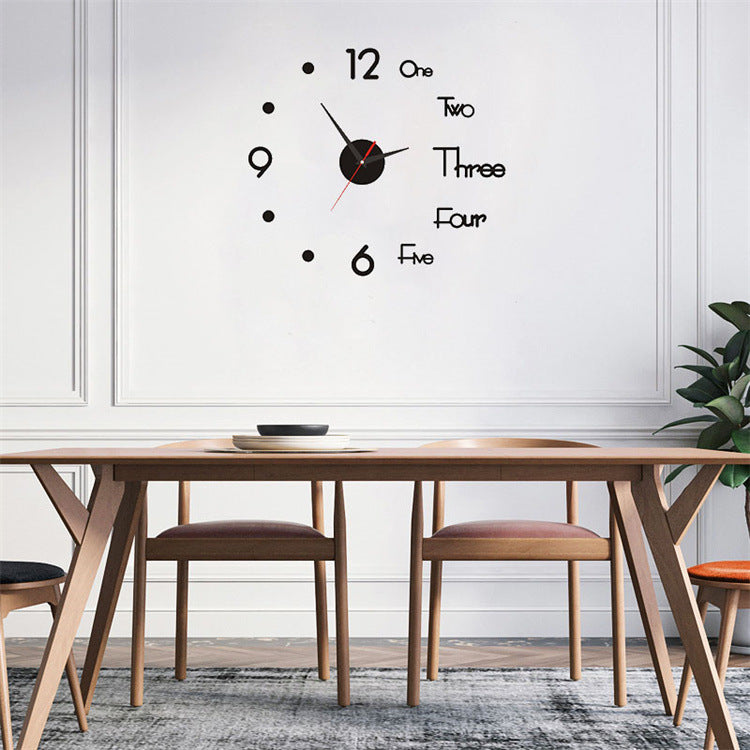 3d Wall Clock Luminous Creative Modern Concise Acrylic DIY Wall Clocks Home Decoration