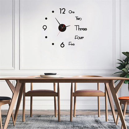 3d Wall Clock Luminous Creative Modern Concise Acrylic DIY Wall Clocks Home Decoration