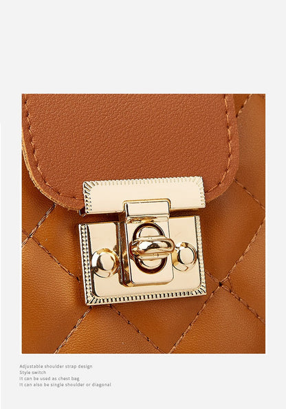 New Messenger handbags Women's Fashion Simple Rhombus Single Shoulder Mobile Phone bags