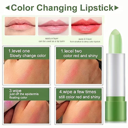 Aloe Vera Moisturizing Lipstick Lasting Nutritional Repair Lipsticks Anti Drying Color Changing Waterproof Natural Lip Care