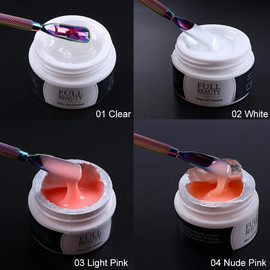 15ml Nail Extension Gel Soak Off UV Gel Acrylic White Clear Gel for Nail Prolong for Home Nail Art Shop Manicure Tool