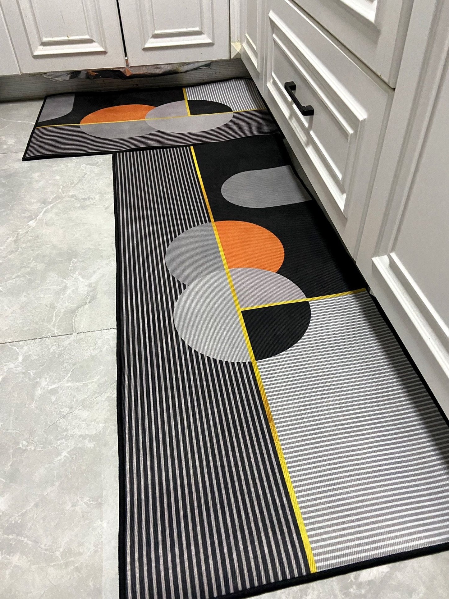 2 Pieces Kitchen Rugs Set Non Slip Kitchen Mat Rubber Backing Mat Slip Kitchen Mats Waterproof Kitchen Rug Ergonomic Comfort Standing Mat for Kitchen