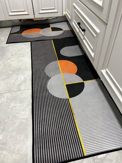 2 Pieces Kitchen Rugs Set Non Slip Kitchen Mat Rubber Backing Mat Slip Kitchen Mats Waterproof Kitchen Rug Ergonomic Comfort Standing Mat for Kitchen