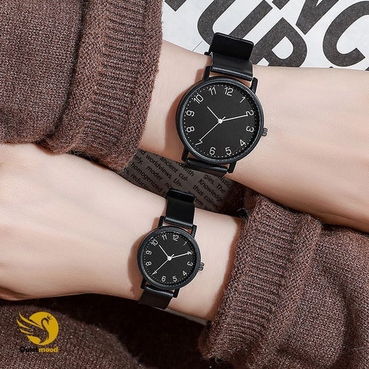 2 PCS/Set New Style Brand Versatile Fashion Simple Niche Fashion Student Men And Women Watch High-Looking Couple Watch