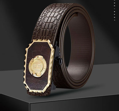 New Men Belts High Quality Leopard Belt Success Men Belt Business Automatic Buckle Fashion Trend Casual All-match Belt Men Accessories