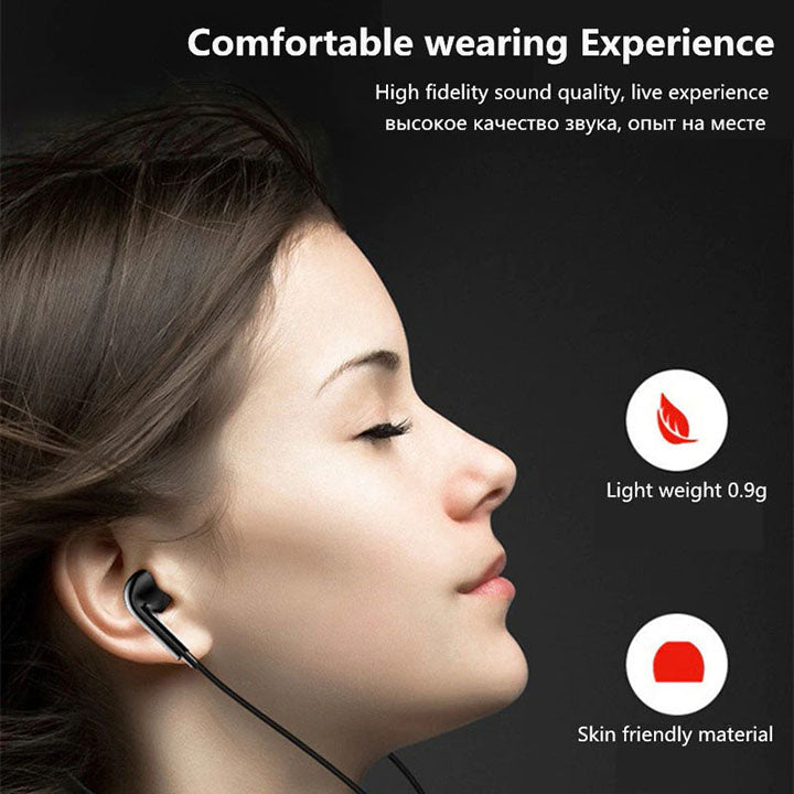 3.5mm Wired Headphones In Ear Headset Wired Earphones with Microphone Bass Stereo Earbuds Sports In-line Control In-Ear Metal Subwoofer Earplugs With Mic For ANDROID Phones