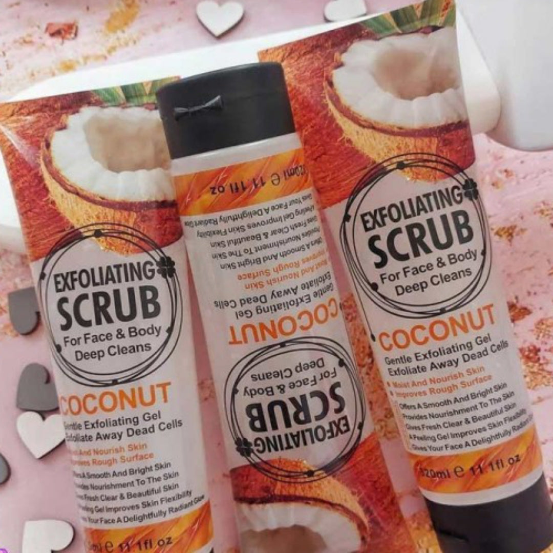 Fruit of the Wokali Coconut Exfoliating Scrub For Face & Body Dead Cells Deep Cleansing