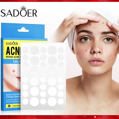 36 Patch Acne Patch Facial Acne Patch Strong Adhesive SADOER Day and Night Facial Invisible Acne Cleansing Repair Water Colloid Acne Removing Patch