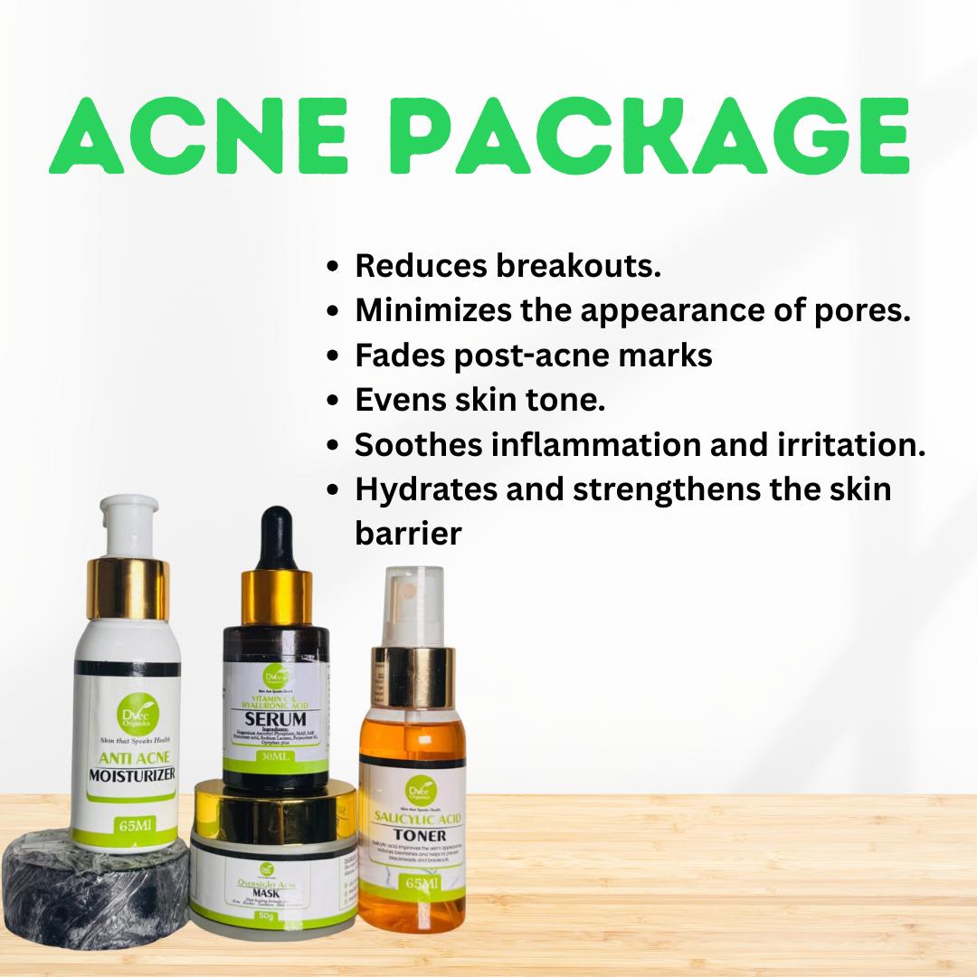 Acne Package - Dvee Organics - Clears Acne & Pimples