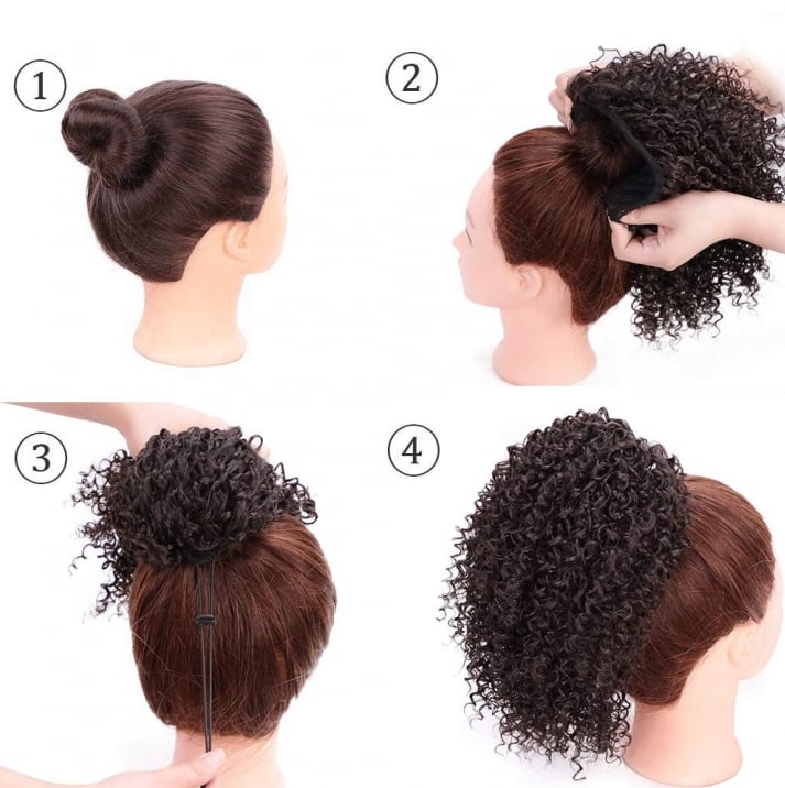 Wig ponytail women's curly ponytail wig drawstring wig elastic mesh short ponytail wig fashion wig women's short curly ponytail extended edition