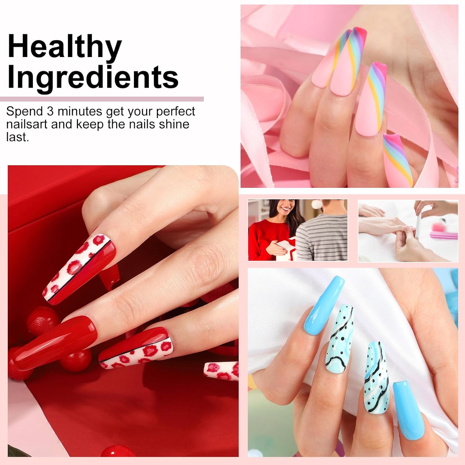 Gel Nail Polish Kit with U V Light and Drill Starter Kit 16 Colors Gel Nail Polish Poly Nail Gel Kit Base Top Coat Kit Nail Stickers Professional Gel Manicure Kit with Everything Gift for Women