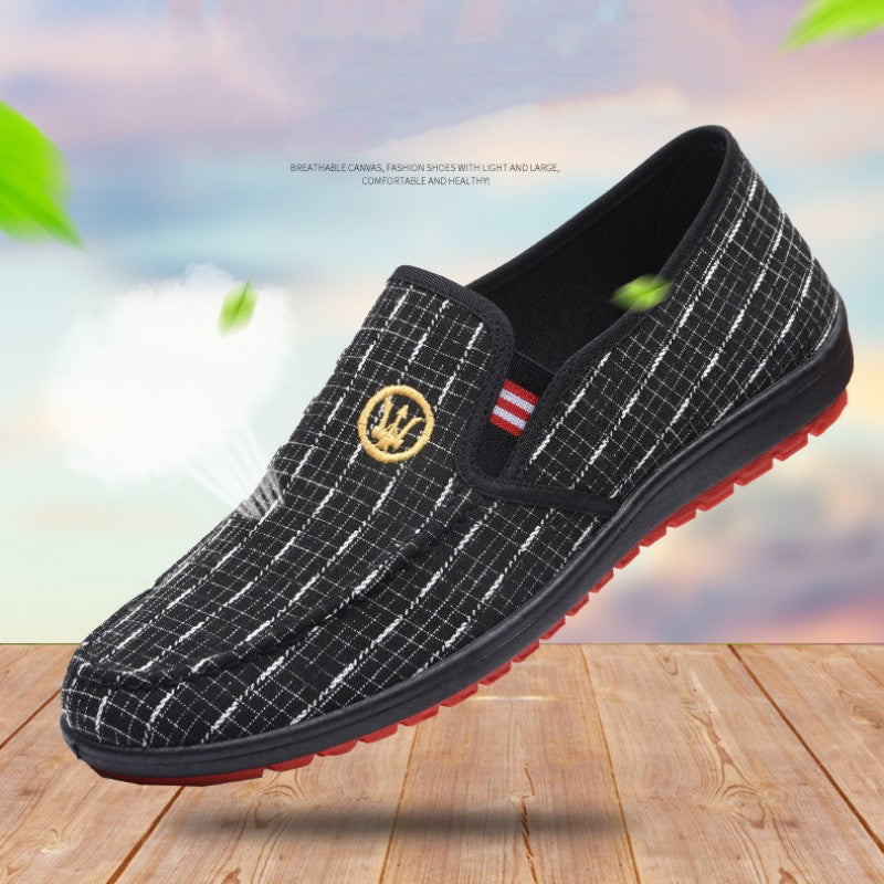 New Canvas Shoes Men's Shoes Cloth Shoes Soft Sole Men's Casual Slacker Shoes Sports Running Shoes Athletic