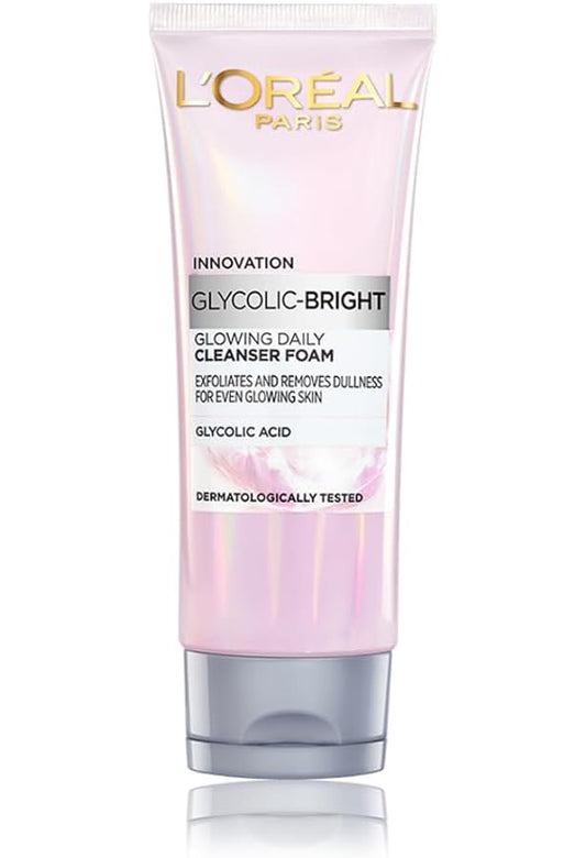 【Discounted】L'Oreal Paris GLYCOLIC BRIGHT FACE CLEANSER FOAM 100ML