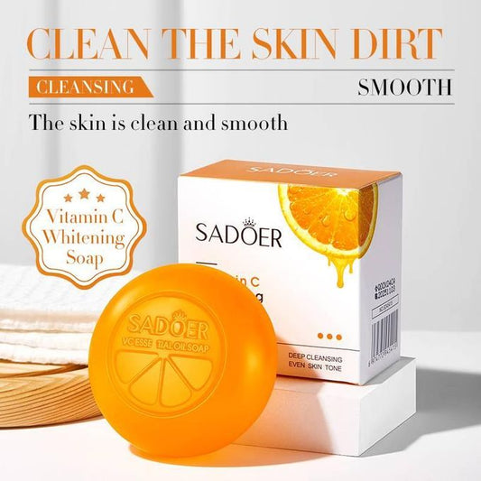 Skin Brightening Soap Orange Vitamin C Whitening Handmade Soap For Dark Black Skin Lightening & Dark Spots Remover