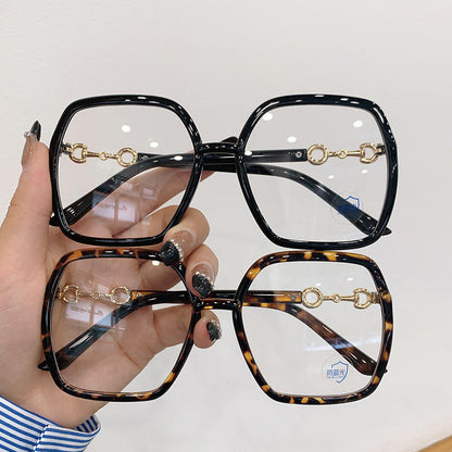 Women's Oversized Glasses Square Frame Designer Frames Optical Glasses Latest Glasses Frames Optical for Girl Blue Light Blocking Gaming Designer Glasses