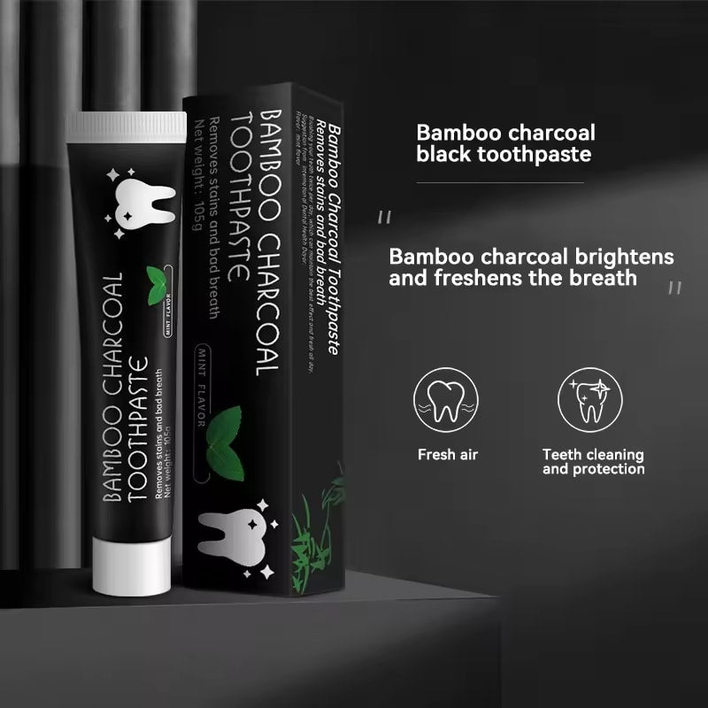 Bamboo Charcoal Toothpaste Whitening Teeth Activated Carbon Removing Yellow Teeth Cleaning Tooth Stain Fresh Oral Tooth Care