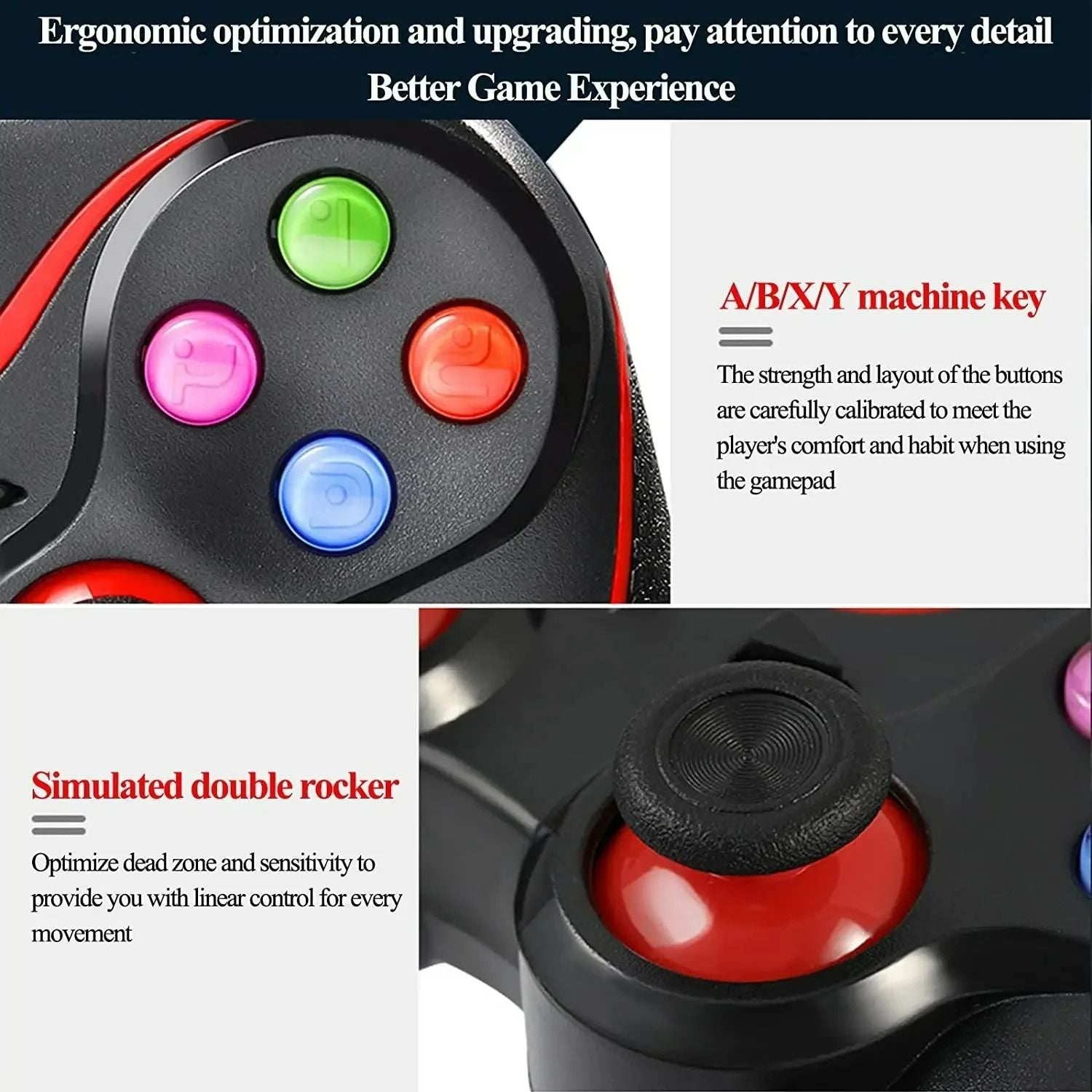 V8 Wireless Bluetooth Game Controller with Smartphone Holder for PC/PS3/Switch/Android/IOS/TV Box Gaming Handle