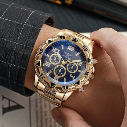 2Pcs/Set Fashion Watch Necklace Set Men Watches Men's Watches Quartz Business Watches Male Wrist Watch Men Necklace Jewelry