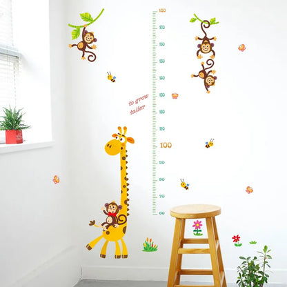Large Jungle Animals Wall Stickers for Kids Rooms Boys Room Bedroom Decoration Forest Wallpaper Posters Vinyl Nordic Home Decor