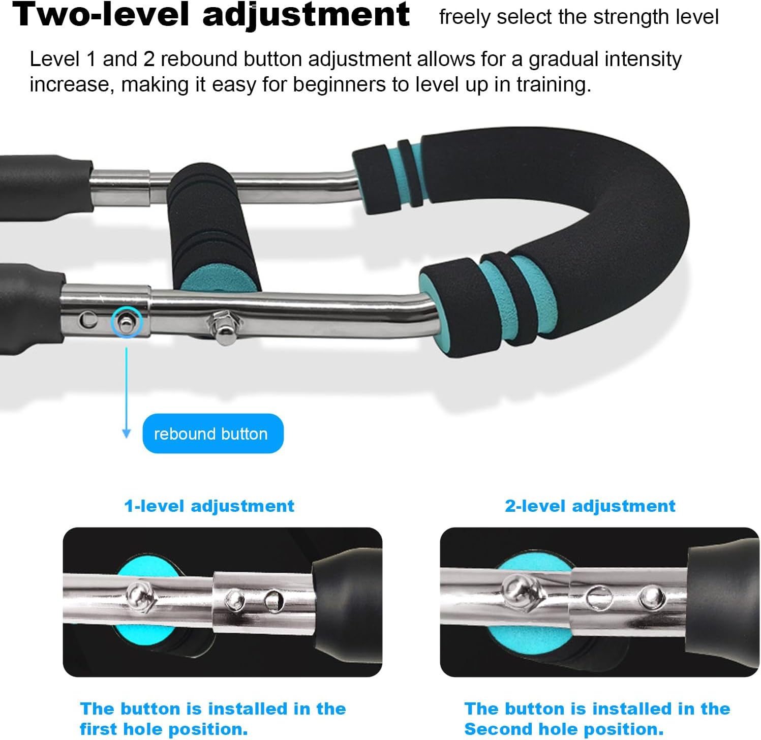 Twister Arm Trainer, Adjustable Twister Arm Chest Exerciser for Men & Women,Adjustable Spring Workout Bar Detachable Power Twister Home Fitness Equipment for Enhancing Upper Body Muscle