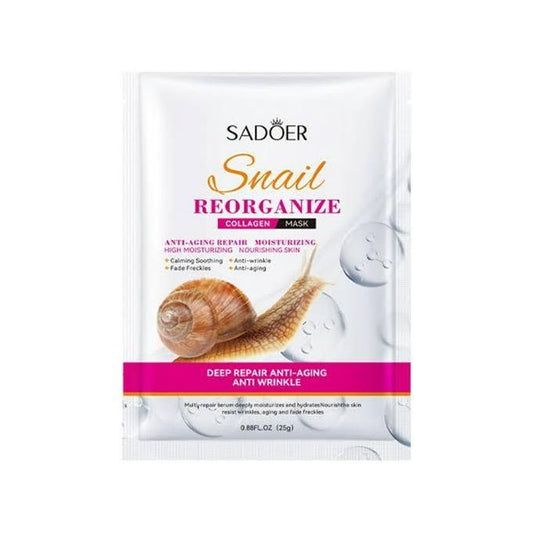Snail Reorganize Collagen Facial mask Sheet -6pcs