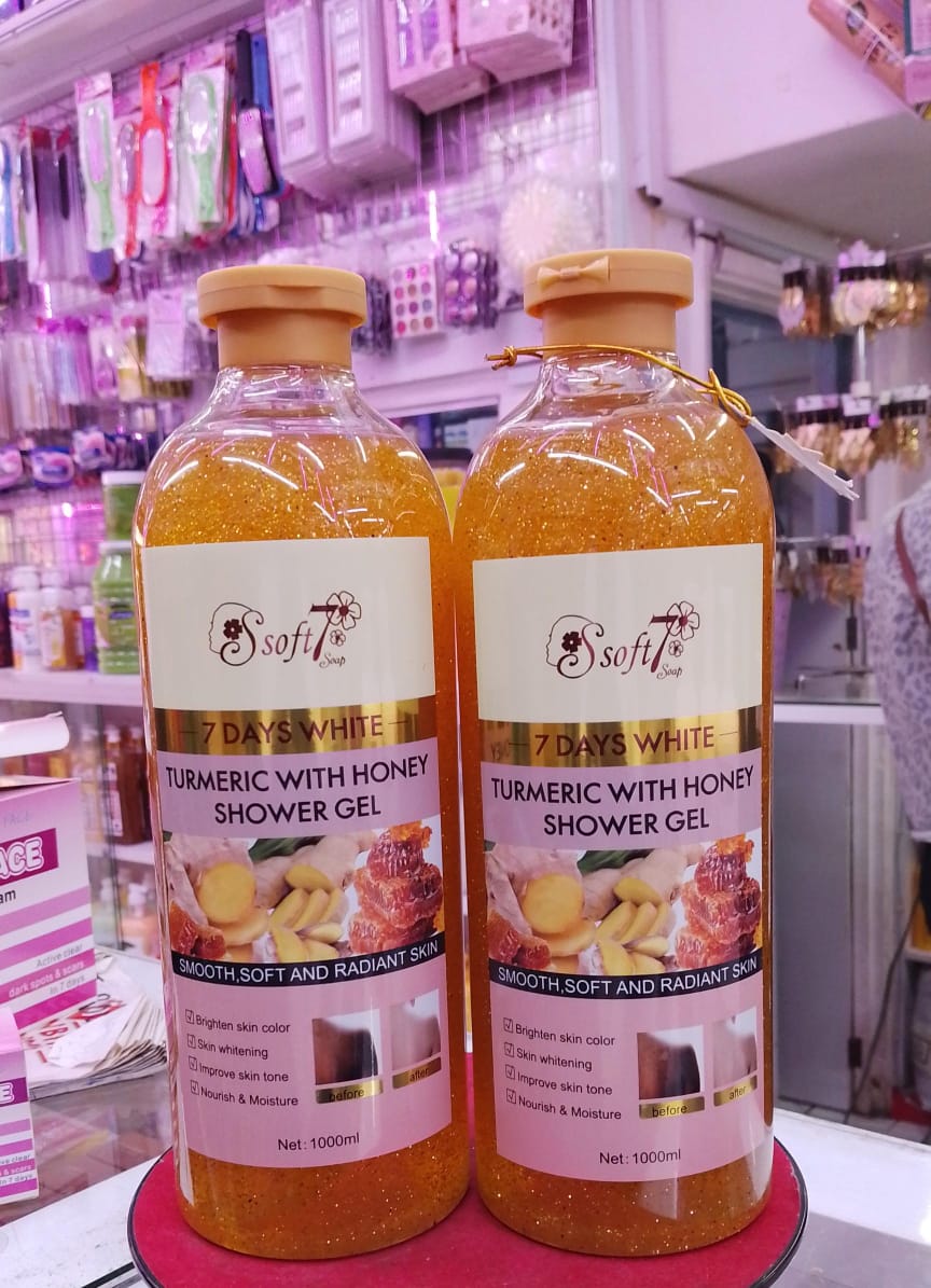 Two soft 7 turmeric with honey shower gel