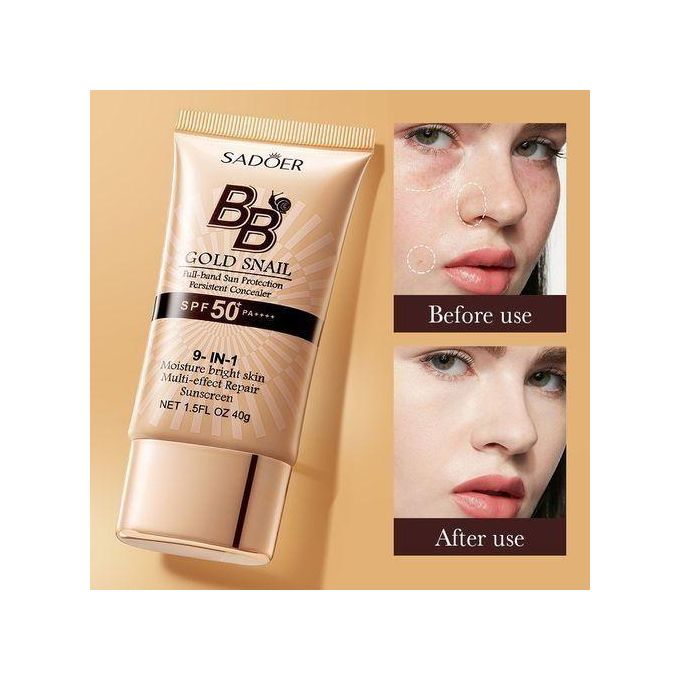SPF50+ PA+++ Gold Snail Sunscreen BB Cream Concealer Cream Sunblock