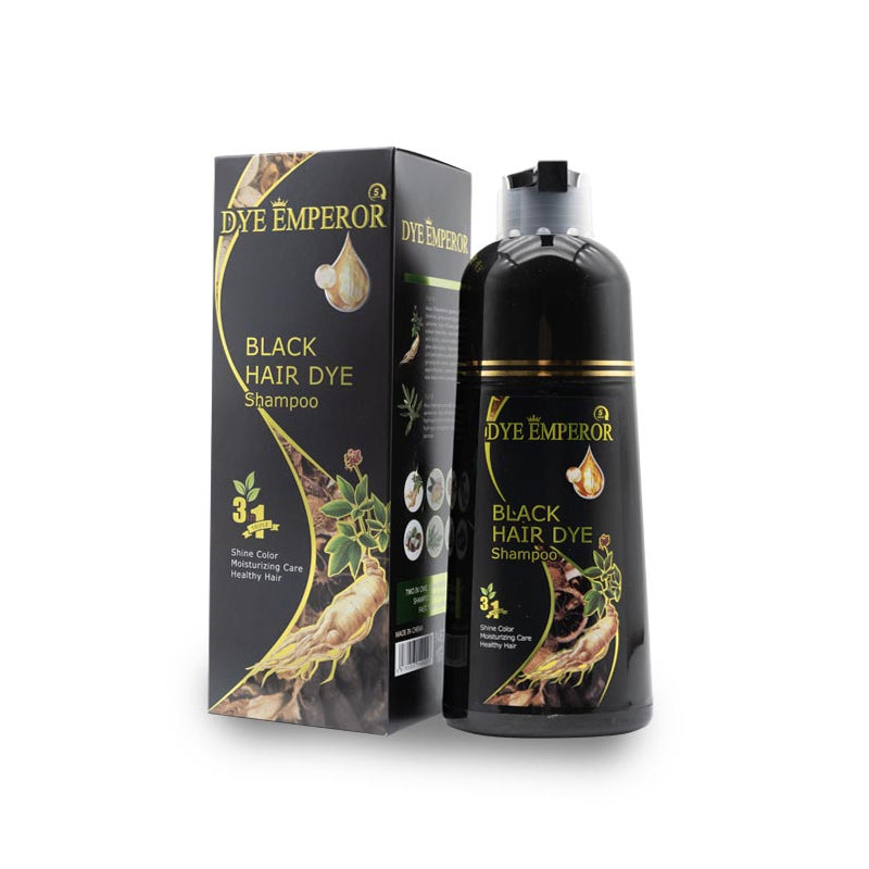 400ml hair coloring hair coloring shampoo, organic natural quick hair dye, plant essence, dark hair coloring agent, male and female shampoo black hair dye, plant pure natural Black