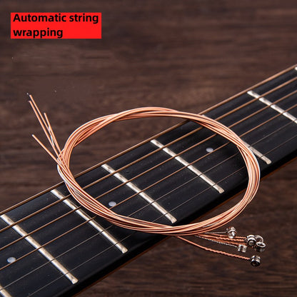 6 PCS Guitar Strings Acoustic Guitar Strings Steel Core Rust Proof String with Coated Phosphor Copper For High Moderate Hardness
