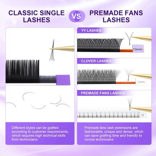16Rows Classic Individual Eyelash Extension Lashes Matte Black Professional MIX 7-15MM Soft Natural Curl Faux Mink Eyelashes Extension Individual Eyelashes Artificial Fake False Eyelashes