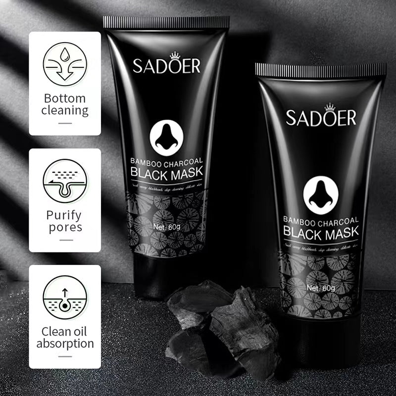 SADOER Bamboo Charcoal Blot Nose Mask gently cleans and draws out blackheads