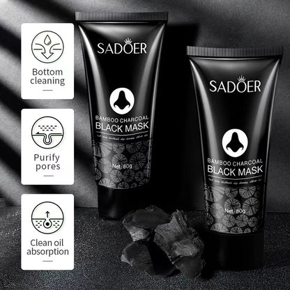SADOER Bamboo Charcoal Blot Nose Mask gently cleans and draws out blackheads