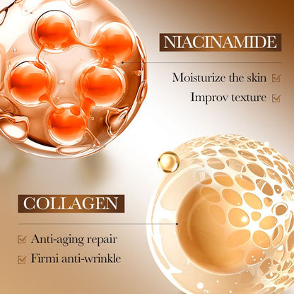 SADOER 4PCS Skin Care Set Collagen Anti-Wrinkle Moisturizing Set Face Cleanser + Anti-aging Collagen Face Cream + Collagen Face Serum + Lip Balm