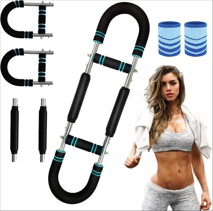 Twister Arm Trainer, Adjustable Twister Arm Chest Exerciser for Men & Women,Adjustable Spring Workout Bar Detachable Power Twister Home Fitness Equipment for Enhancing Upper Body Muscle