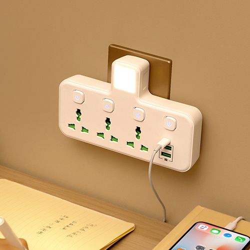 UK Plug AC Outlet Power Strip Multi-Use Wall Socket Universal Network Filter USB Charger Standalone Switch Light Adapter