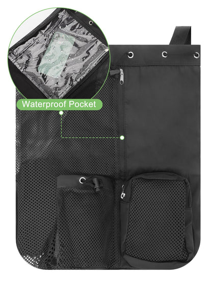 Swim Bag Mesh Drawstring Backpack with Wet Dry Pocket, Mesh Equipment Bag for Men Women Swimming, Gym, Beach and Workout Gear